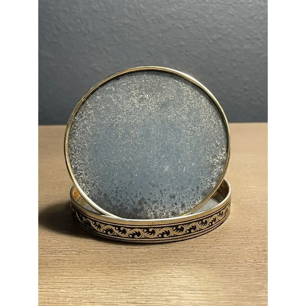 Vintage Compact Mirror Celluloid Foldable Japan